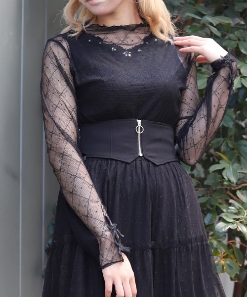 axes femme（アクシーズ ファム） tシャツ Wリボンシアーインナー 