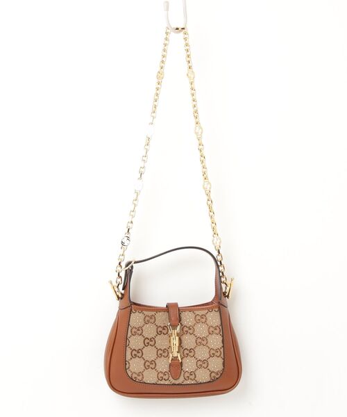 GUCCI（グッチ） Jackie MINI CRYSTAL GGパターン 2WAYバッグ 