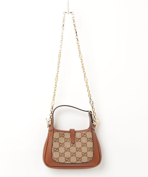 GUCCI（グッチ） Jackie MINI CRYSTAL GGパターン 2WAYバッグ 
