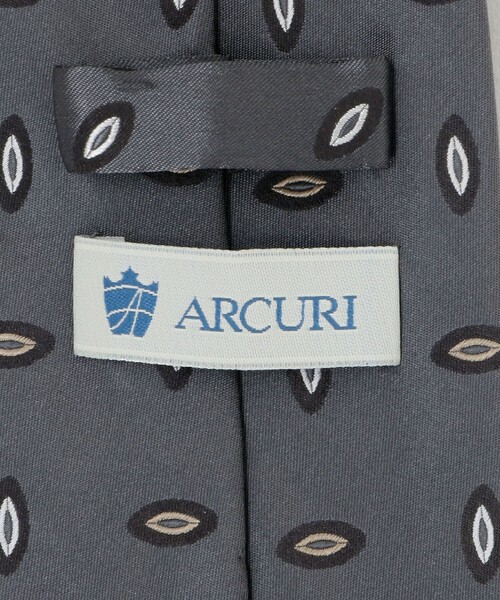 ARCURI アルクーリ ネクタイ 総柄 幾何学模様 ライトブルー基調 シルク ARCURI（アルクーリ） ネクタイ 「ARCURI」コモン ジャガード ネクタイ
