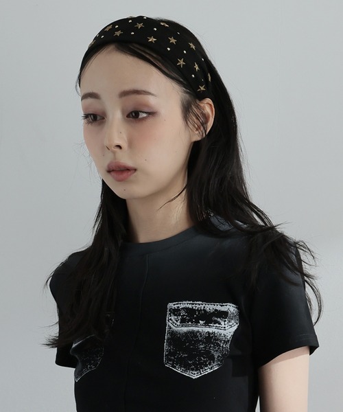 ULYSSES カチューシャ スタッズデザインワイドカチューシャ : ZOZOTOWN