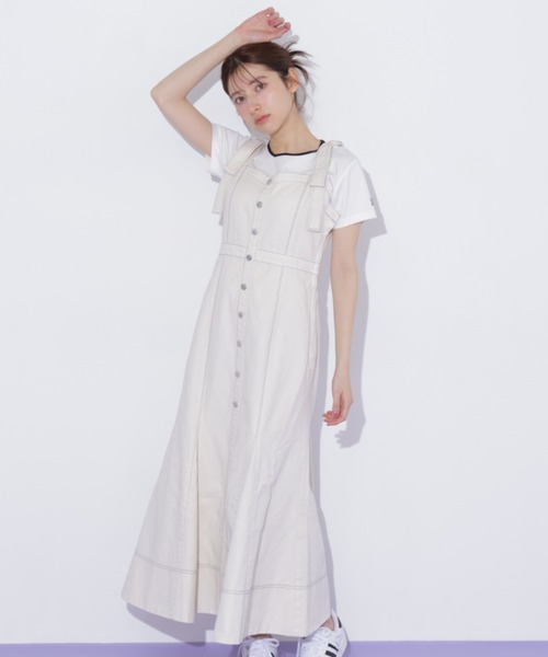 完売品JILL by JILL STUART ワンピース 肩リボンジャンスカ JILL by JILL STUART（ジルバイジルスチュアート） ワンピース 肩