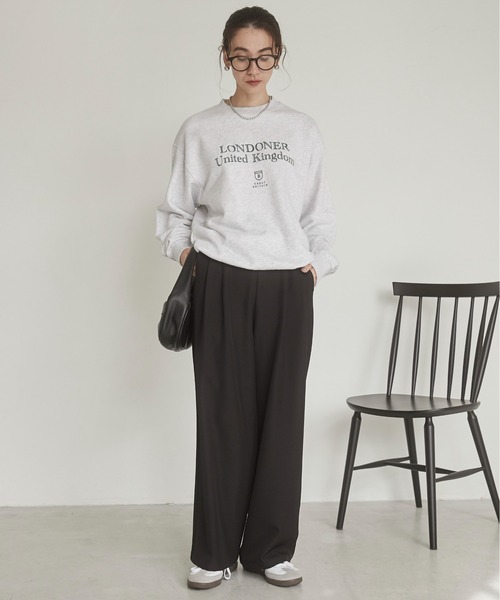 「ANGIE」 スウェットカットソー SMALL グレー レディース_画像8