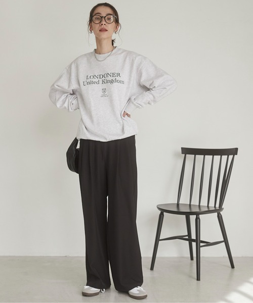 「ANGIE」 スウェットカットソー SMALL グレー レディース_画像9