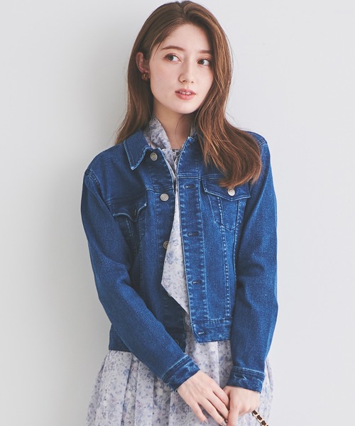 「LAISSE PASSE」 デニムジャケット SMALL ダークブルー レディース_画像2
