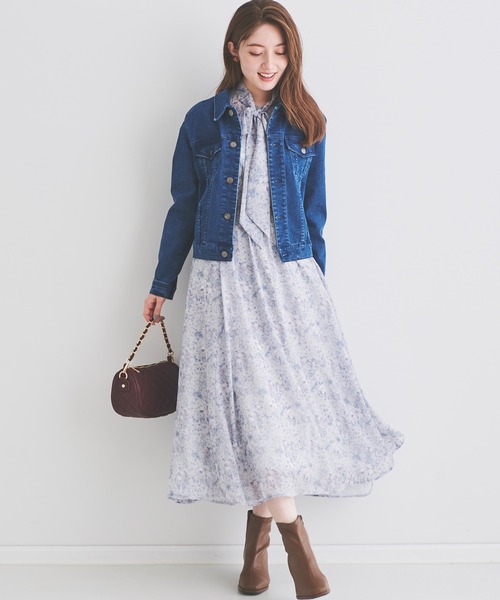 「LAISSE PASSE」 デニムジャケット SMALL ダークブルー レディース_画像3
