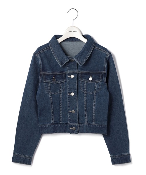 「LAISSE PASSE」 デニムジャケット SMALL ダークブルー レディース_画像5