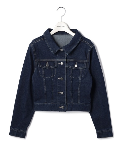 「LAISSE PASSE」 デニムジャケット SMALL ダークブルー レディース_画像6