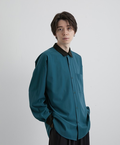 「JUNRED」 長袖シャツ L チャコールグレー メンズ_画像7