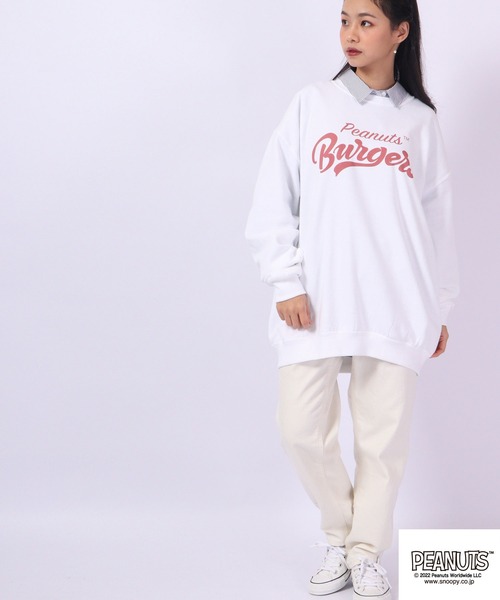 「PEANUTS」 スウェットカットソー M ホワイト レディース_画像5