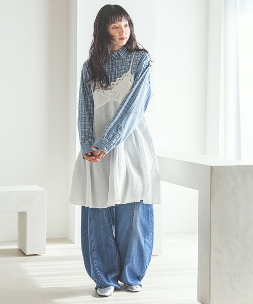 お値下げ　新品タグ付未使用　CALICO インディア　デニム　パンツ niko and…（ニコアンド） デニムパンツ MEDIUM インディゴブルー
