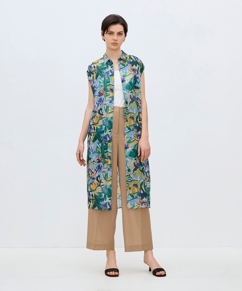 TOMORROWLAND collection シャツワンピース TOMORROWLAND collection シャツワンピース ボールドトロプリント