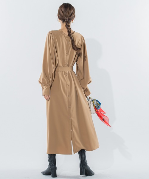 「VICKY」 長袖ワンピース M ベージュ レディース_画像5