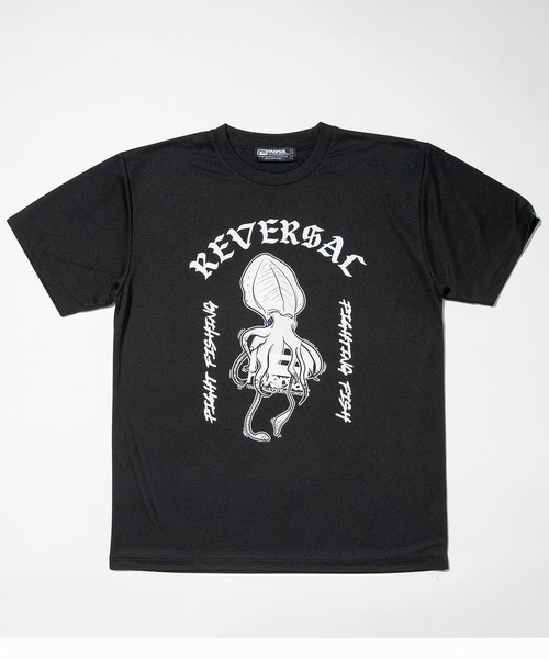 REVERSAL リバーサル 速乾性 CALAVERA ドライ Ｔシャツ 黒 S reversal（リバーサル） tシャツ 「reversal/リバーサル」SQUID DRY