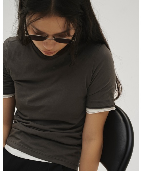 「TODAYFUL」 半袖Tシャツ FREE チャコールグレー レディース_画像2