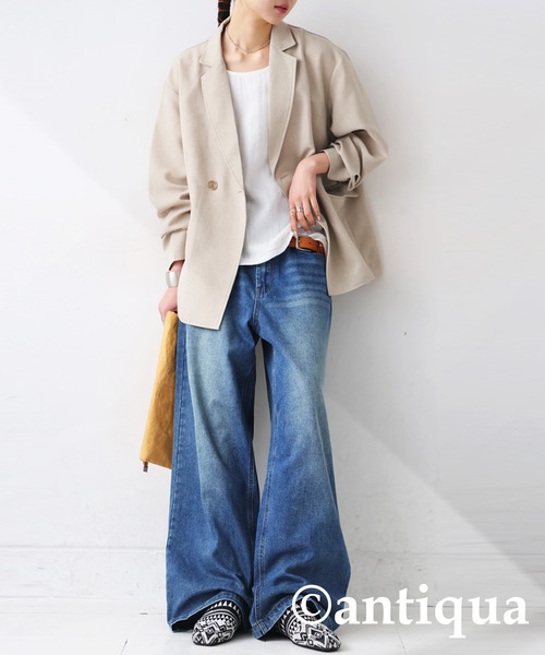 「antiqua」 パンプス S ベージュ×ブラック レディース_画像7