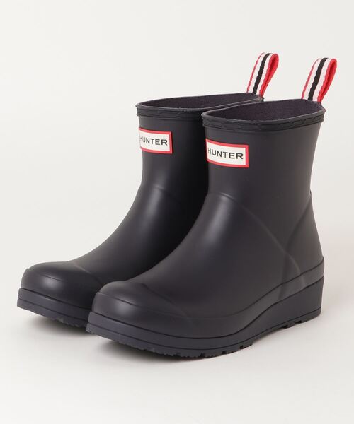激安通販の リフレッシュ Black レディース ブーツ Ankle Platform Boots シューズ レインブーツ レディース靴