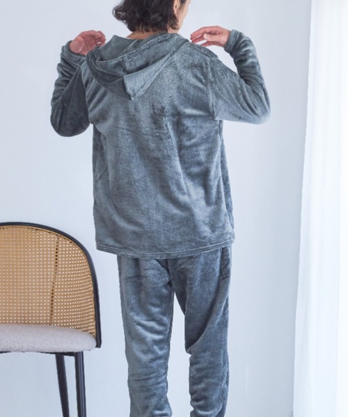 東京ディバンカー　パジャマ　上下セット アドティエ ad thie ボアパーカー ロングパンツ ルームウェア 上下