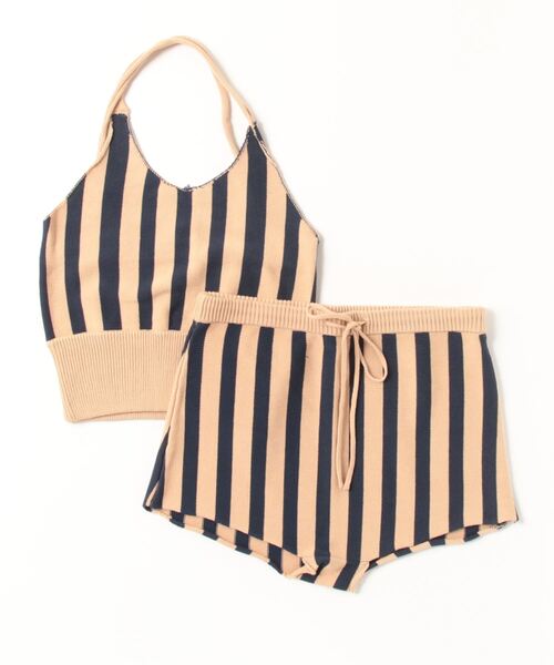 ニット セーター KNIT STRIPE SET UP レディース mikomori ニット セーター KNIT STRIPE SET UP レディース