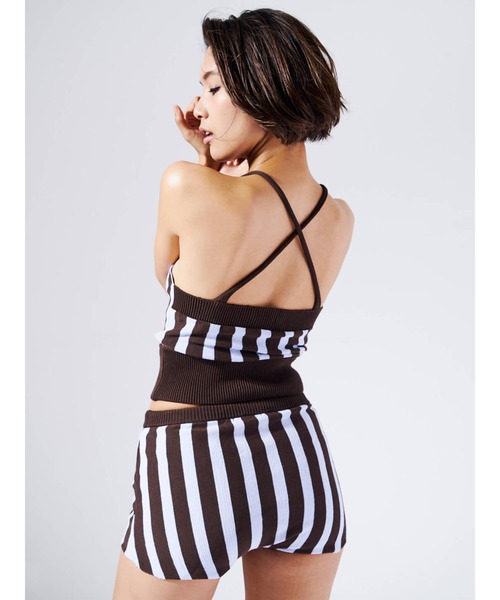 ニット セーター KNIT STRIPE SET UP レディース mikomori ニット セーター KNIT STRIPE SET UP レディース