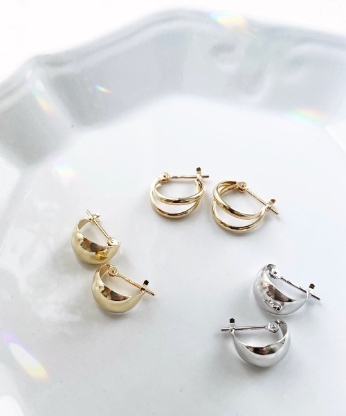 va vendome aoyama ピアス K10イエローゴールド ダブルフープピアス