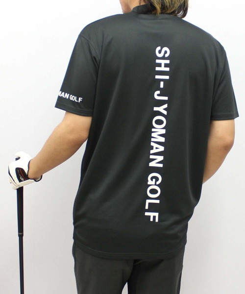 独創的 SHISKY メンズ モックネックT 「GOLF」ゴルフウェア ゴルフ レディースウェア
