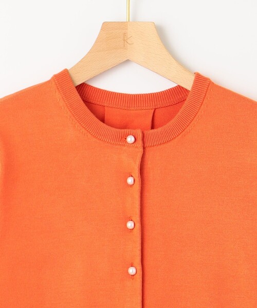 J7086 美品 ロロピアーナ 現行タグ コットンシルクニット オレンジ系 50 J7086 美品 ロロピアーナ 現行タグ コットンシルクニット オレンジ系