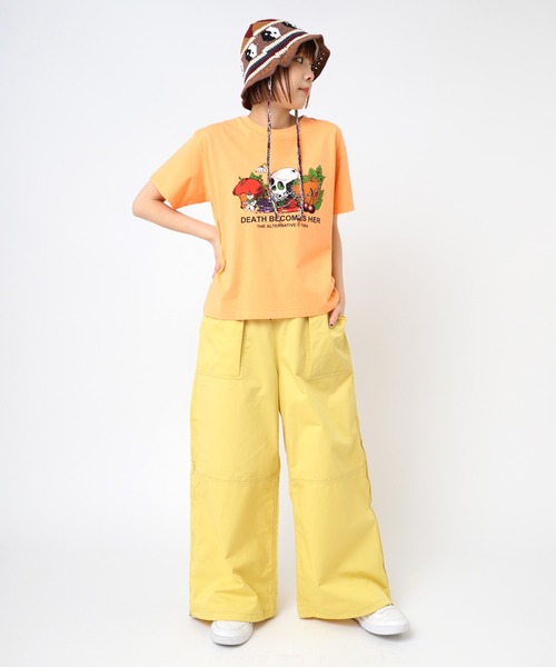 HANA ロゴパンツ L RNA（アールエヌエー） パンツ R4216 ZIPスリットバギー レディース