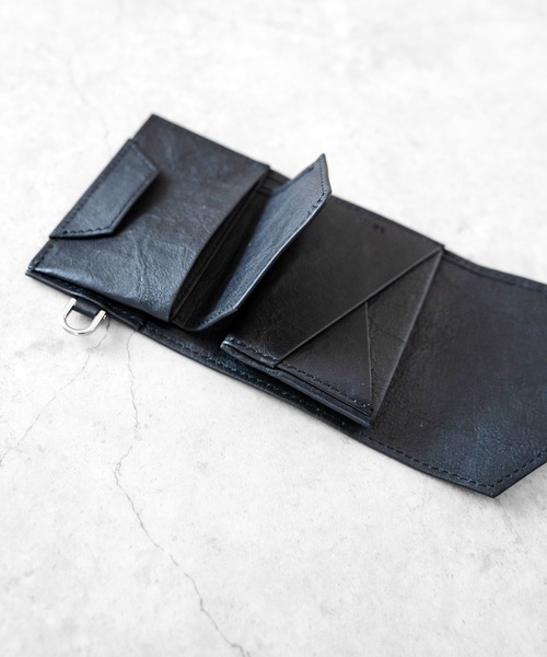 財布 メンズ SENTI センティ / Dyneema Leather TRI-FOLD WALLET ×Keel キールコラボレーションダイニーマレ｜zozo｜10