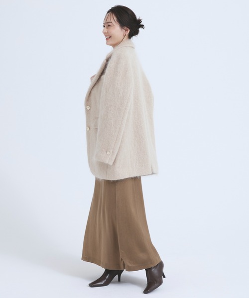 anuans ジャケット テーラードジャケット モヘアシャギー
