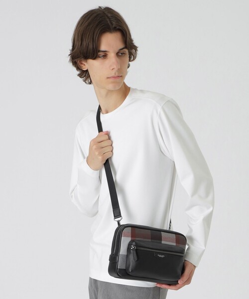 限定価格　ブラックレーベル BLACKLABEL チェック柄 ショルダーバッグ セール】 PVCクレストブリッジチェックショルダーバッグ