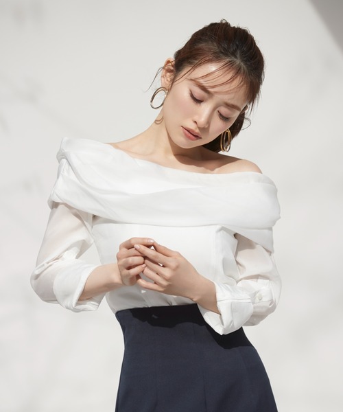 SNIDEL 「SNIDEL」 長袖ブラウス ONE SIZE グレー レディース