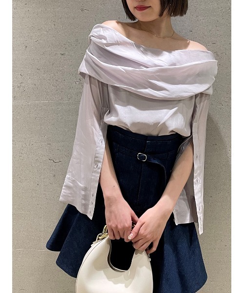 「SNIDEL」 長袖ブラウス ONE SIZE グレー レディース SNIDEL 「SNIDEL」 長袖ブラウス ONE SIZE グレー レディース