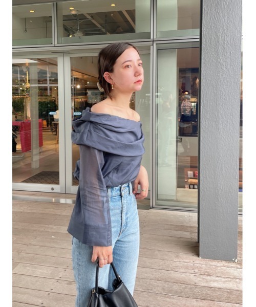 「SNIDEL」 長袖ブラウス ONE SIZE グレー レディース SNIDEL 「SNIDEL」 長袖ブラウス ONE SIZE グレー レディース