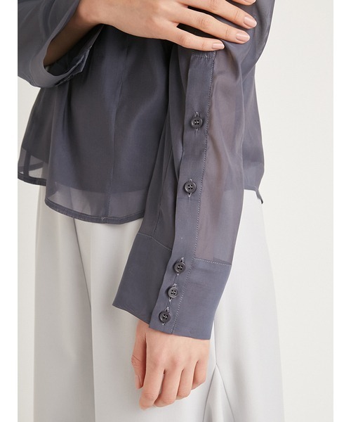 「SNIDEL」 長袖ブラウス ONE SIZE グレー レディース SNIDEL 「SNIDEL」 長袖ブラウス ONE SIZE グレー レディース