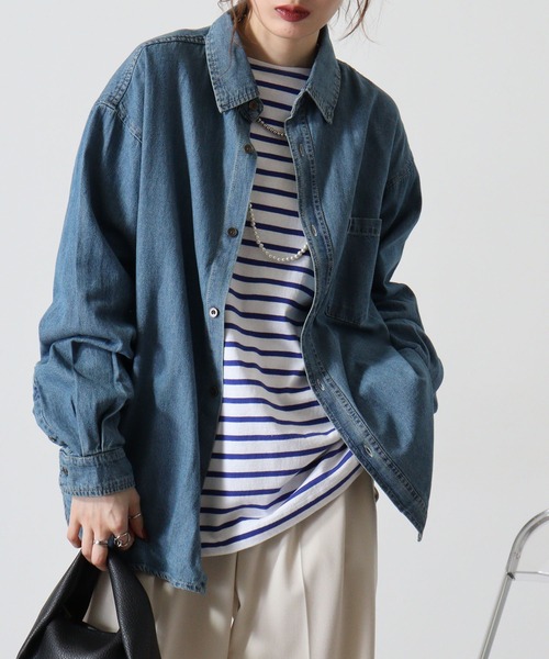 6.5oz リラックスデニムシャツ 長袖