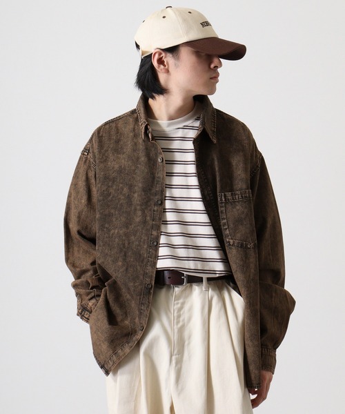 Jungle Storm シャツ Relaxed fit long sleeve denim shirt / L