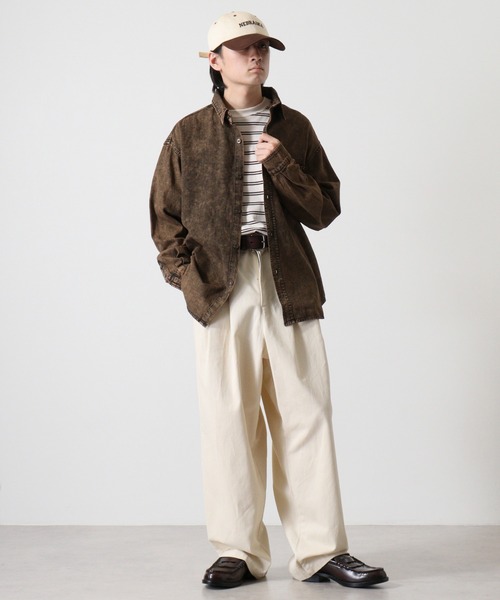russelunoTシャツ7サイズ Jungle Storm シャツ Relaxed fit long sleeve denim shirt / L