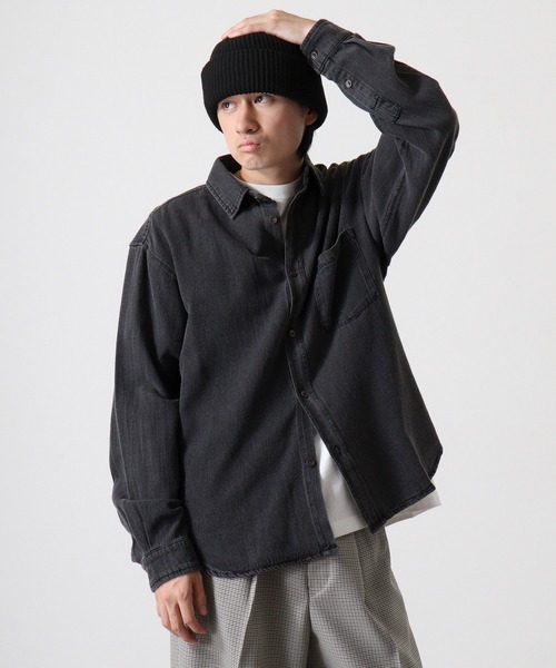 russelunoTシャツ7サイズ Jungle Storm シャツ Relaxed fit long sleeve denim shirt / L