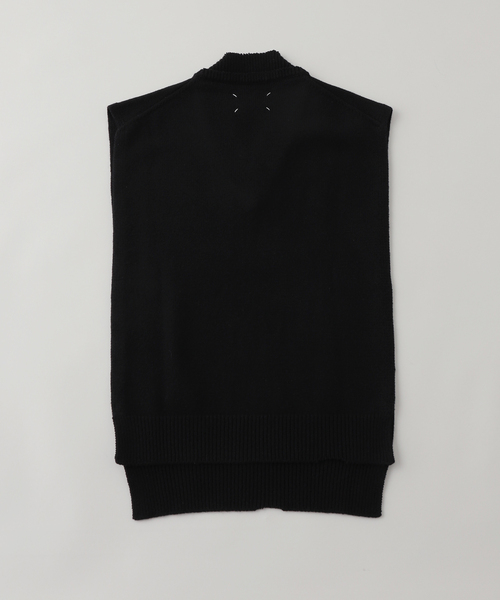 メゾンマルジェラ Maison Margielaデストロイ ニットベスト 黒 Maison Margiela（メゾンマルジェラ） ベスト ジレ Knit Oversized