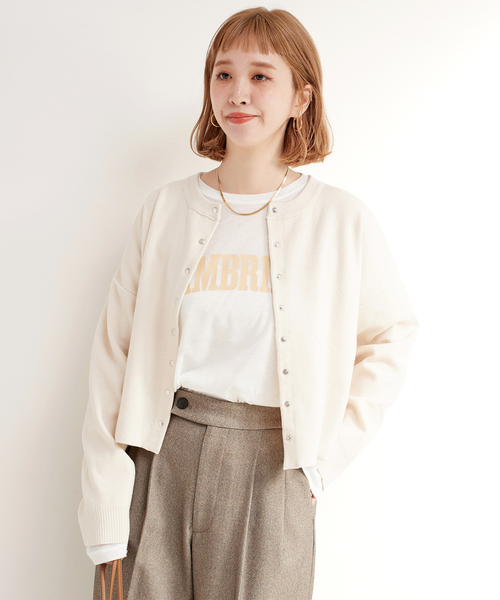 B.C STOCK ニット セーター スムース クルーカーディガン