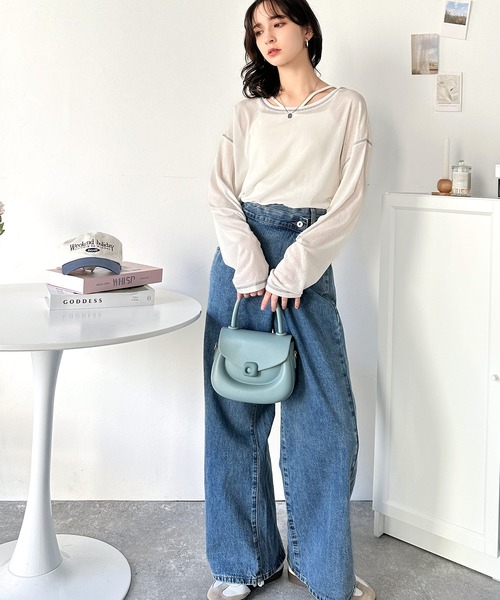 tシャツ 大人のこなれトップス。配色ステッチシアープルオーバー（長袖） レディース | classicalelf | 14