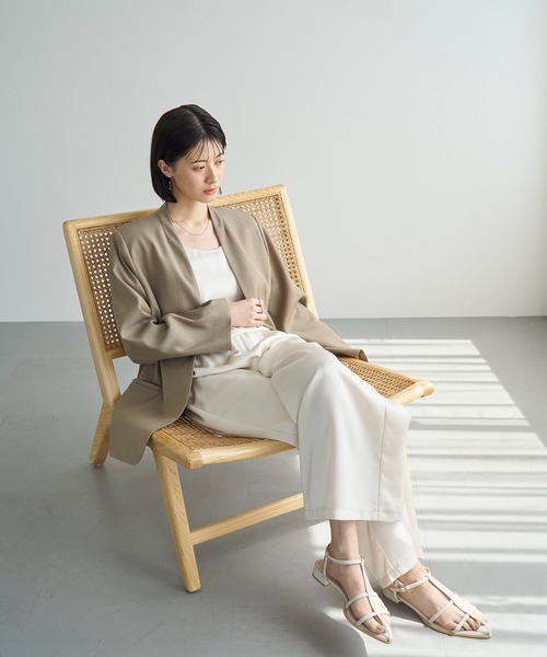 meilmada タンクトップ ノースリーブ 「追加」2wayヴィンテージサテン 