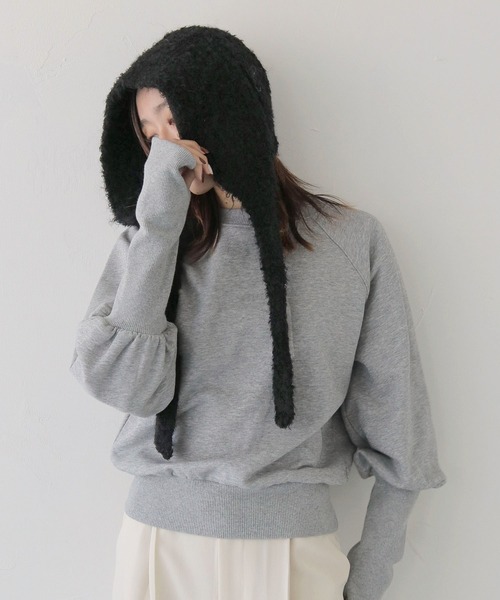jichoi バラクラバ 24AW BALACLAVAグレー ニット帽 スリーブ Chiina ニット帽 ニットキャップ Chiina /ミックスカラー アクリル