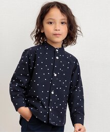 スタンドカラー　キッズシャツ　大人用ワンピース Aletta vita ワンピース チュニック 長袖 シャツ スタンドカラー
