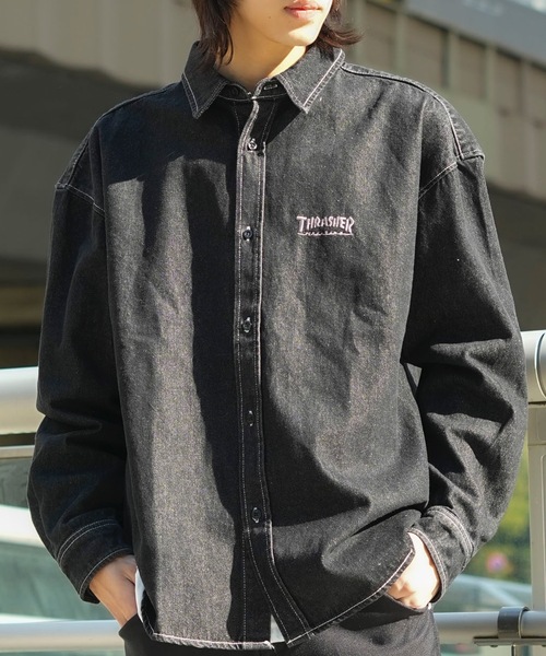 THRASHER（スラッシャー） シャツ 10oz DENIM L/S SHIRTS/スラッシャー