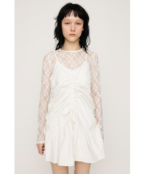SLY スライ GATHER CAMI ショートワンピース SLY ワンピース GATHER CAMI S/OP ギャザー キャミ ショート