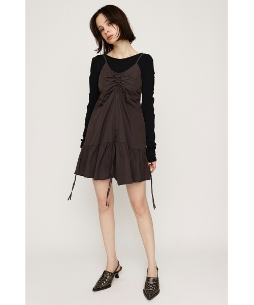 SLY スライ GATHER CAMI ショートワンピース SLY ワンピース GATHER CAMI S/OP ギャザー キャミ ショート