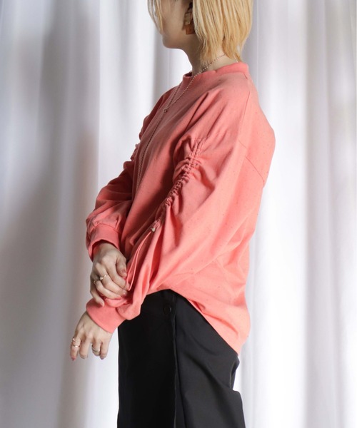 tシャツ 袖ドロストネップシャーリングT レディース tシャツ 袖ドロストネップシャーリングT レディース : ZOZOTOWN