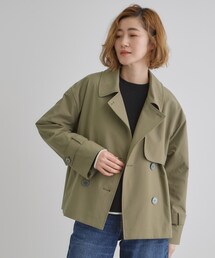 【美品 CORDIER】イタリア製 ラグラン袖 スプリングコート 42 grove トレンチコート コート スプリットラグランショート